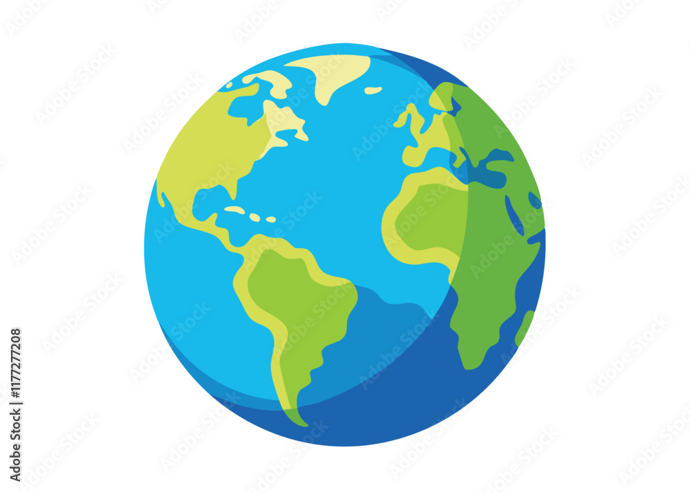 Earth vector art on white background
Earth vector art on white background