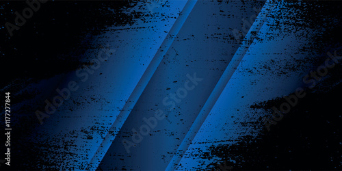 Beautiful Abstract Grunge Decorative Navy Blue Dark Stucco Wall Background.