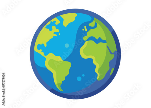 Earth vector art on white background
