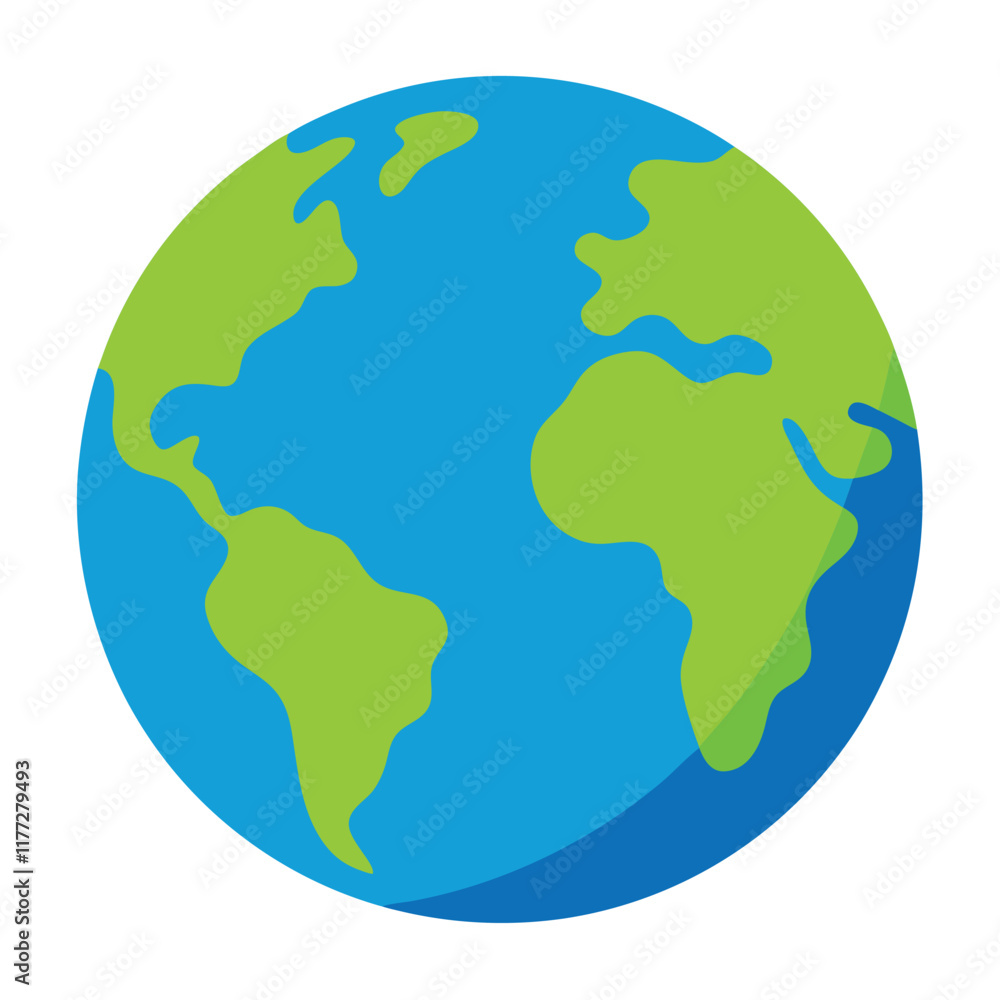 Obraz premium Earth vector art on white background 