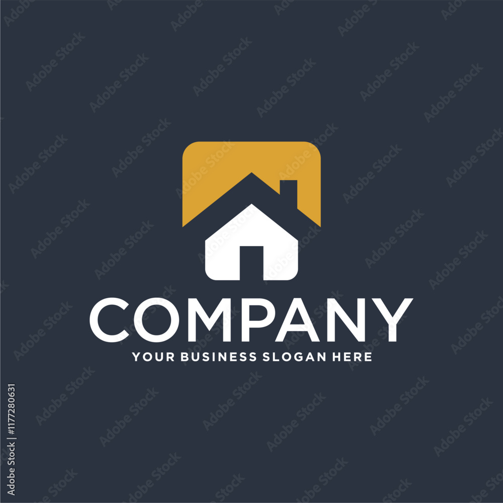 Fototapeta premium real estate logo design with house and building