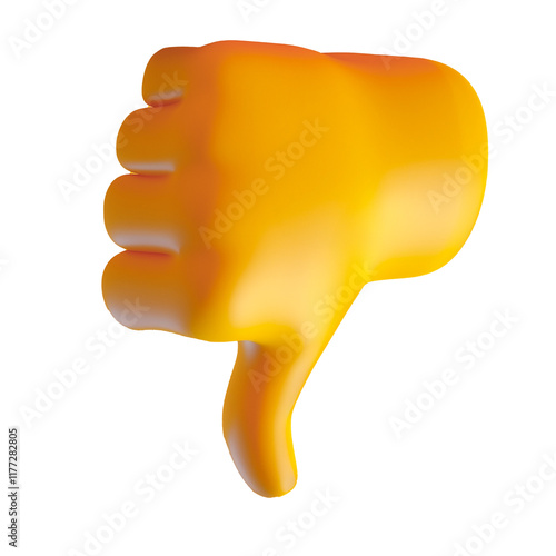 Yellow thumb down emoji or icon