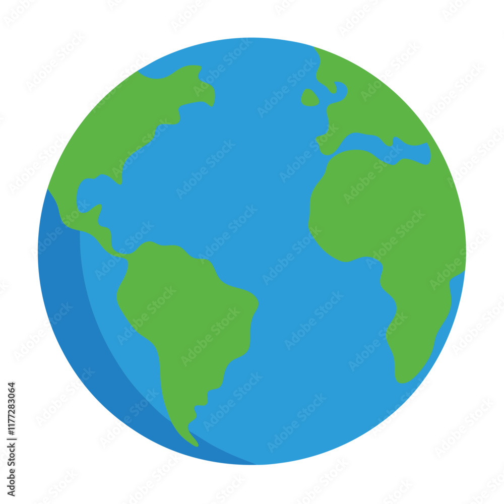 Earth vector art on white background
Earth vector art on white background