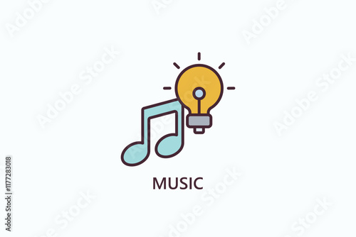 Music Isolated Vector, Icon Or Logo Sign Symbol Illustration