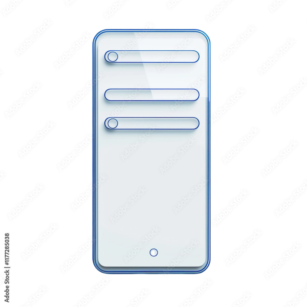 Flat Fill Wireframe Navigation Bar Isolated on Transparent Background Flat Fill Wireframe Navigation Bar Isolated on Transparent Background