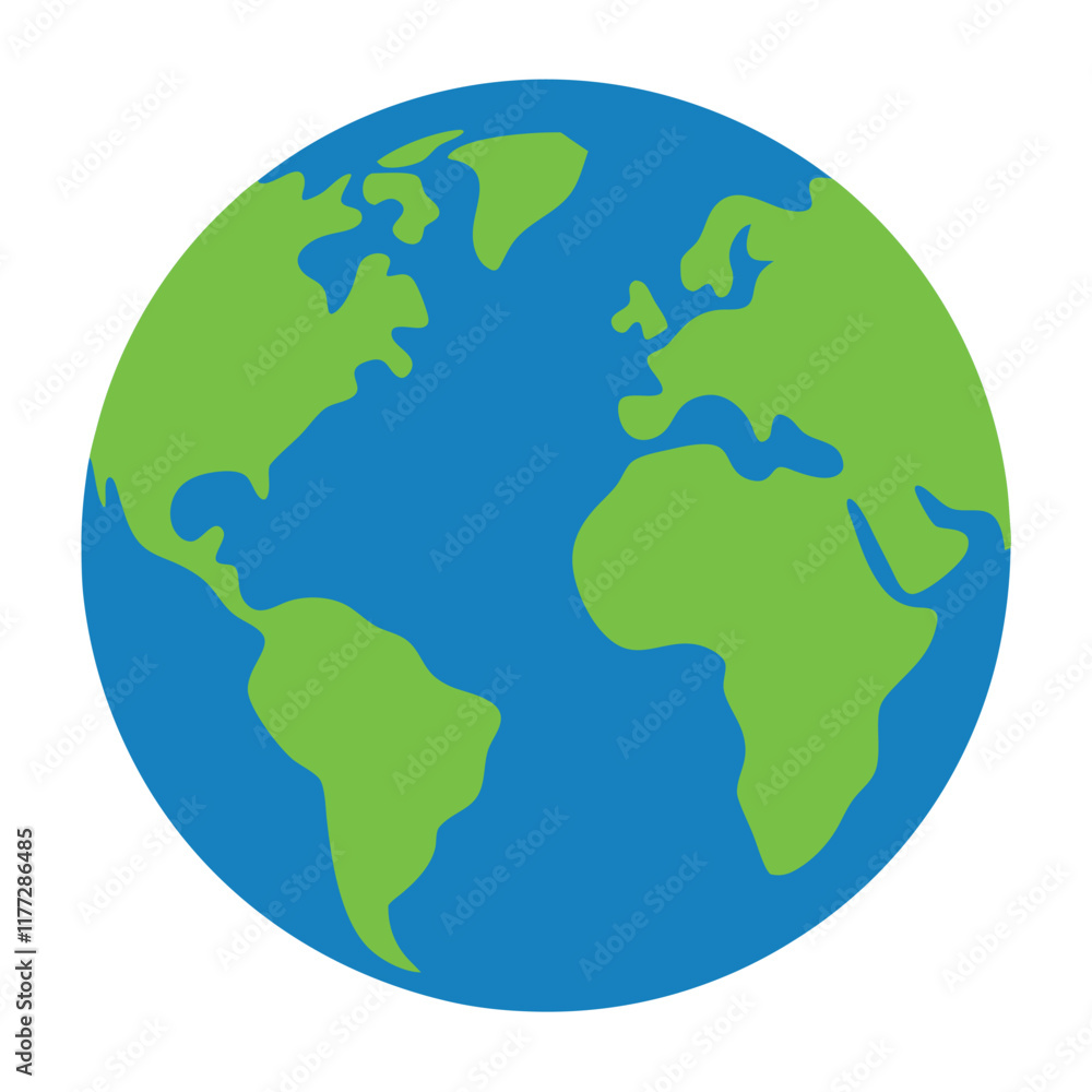 Earth vector art on white background
Earth vector art on white background