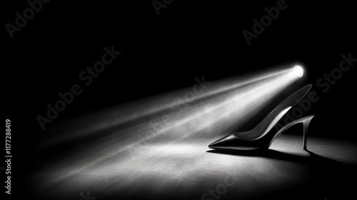 High heel shoe spotlight. photo