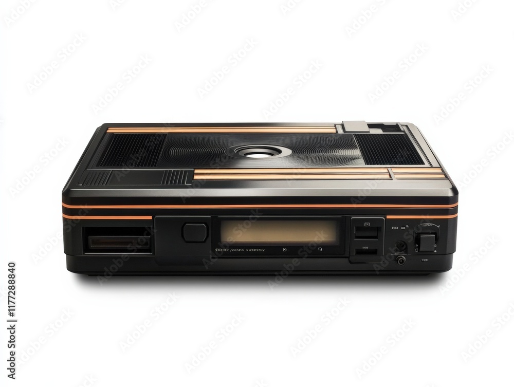 Obraz premium a retro electronic audio player on a white background