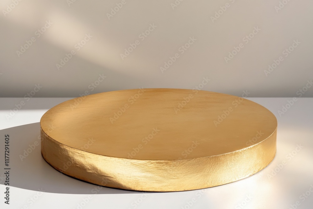 gold platform on white background gold platform on white background