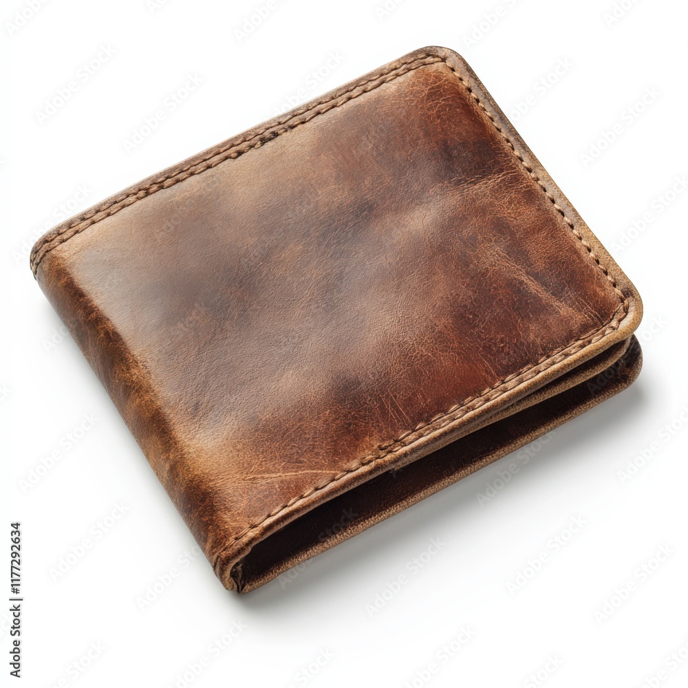 brown leather wallet on white background brown leather wallet on white background