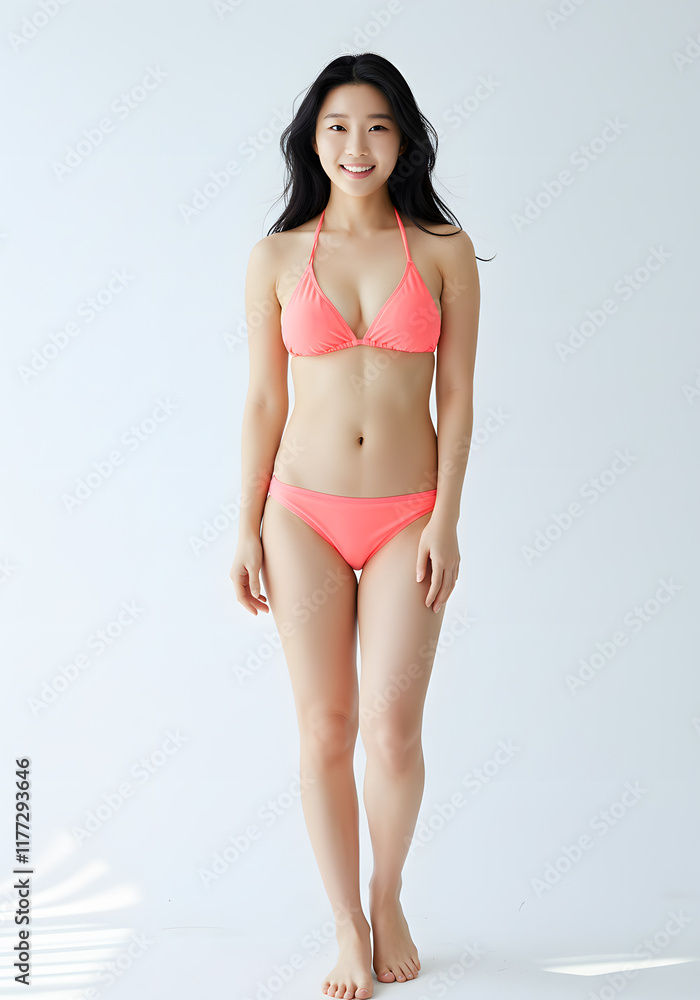 portrait of a Korean woman in bikini portrait of a Korean woman in bikini