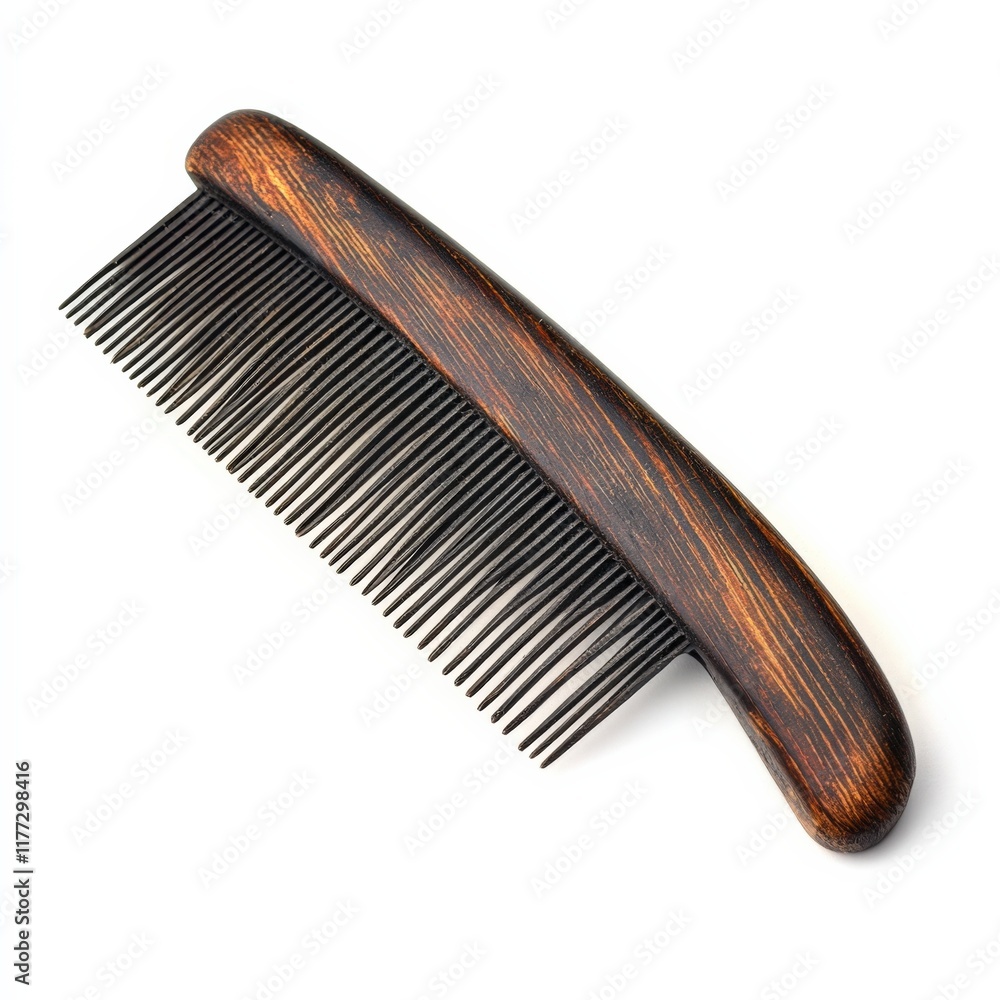 wooden comb with black teeth wooden comb with black teeth