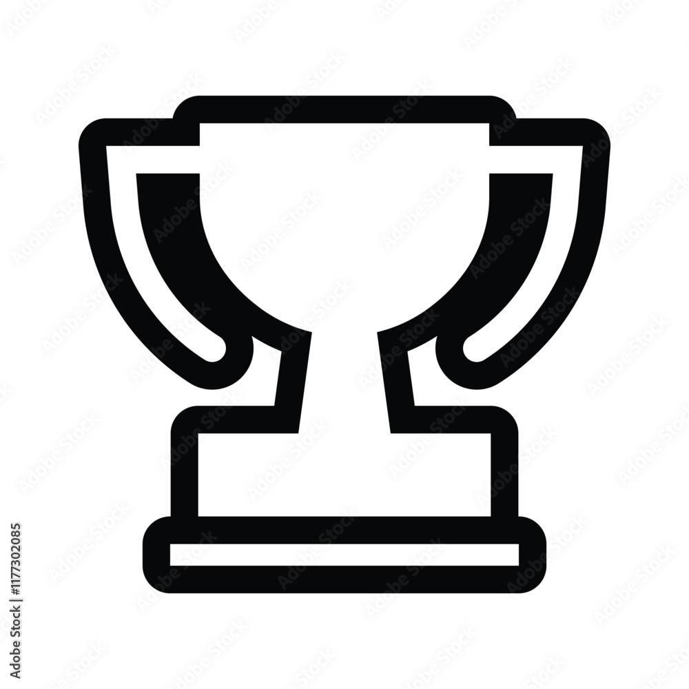 Trophy icon logo silhouette design template isolated illustration Trophy icon logo silhouette design template isolated illustration