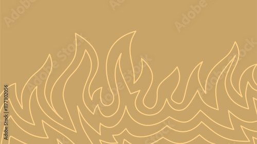 Background with fire lines. Outline of flames background. Continuous fire line design. Flame outline background. Fire Background. flame Background. doodle fire background. Flame Seamless Pattern.