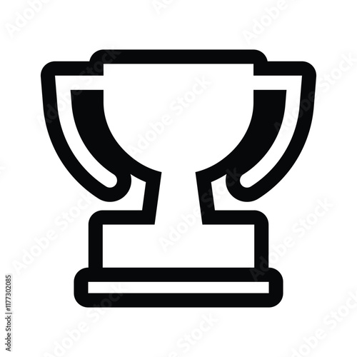 Trophy icon logo silhouette design template isolated illustration