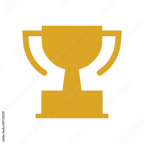 Trophy icon logo silhouette design template isolated illustration