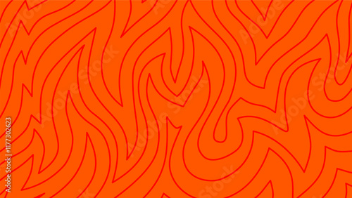 Background with fire lines. Outline of flames background. Continuous fire line design. Flame outline background. Fire Background. flame Background. doodle fire background. Flame Seamless Pattern.