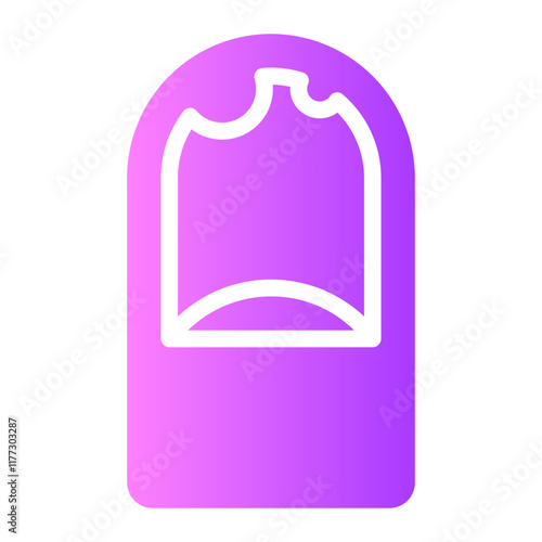 nail biting gradient icon