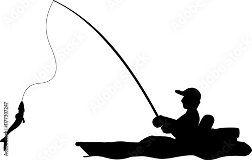 person casting fishing pole