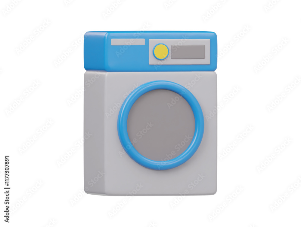 3d washing machine icon isolated 3d washing machine icon isolated