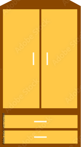 Illustration of Wooden cupboard Design