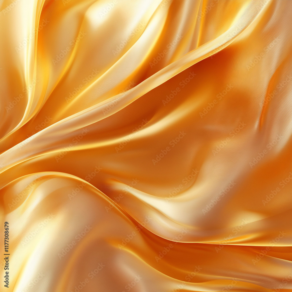 Luxurious golden silk fabric with elegant, flowing folds and soft sheen. Luxurious golden silk fabric with elegant, flowing folds and soft sheen.