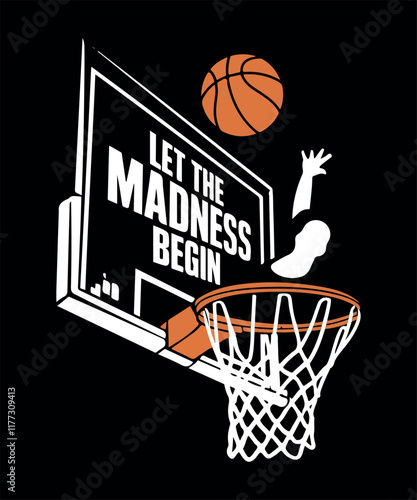 Let the Madness Begin/basketball T Shirt