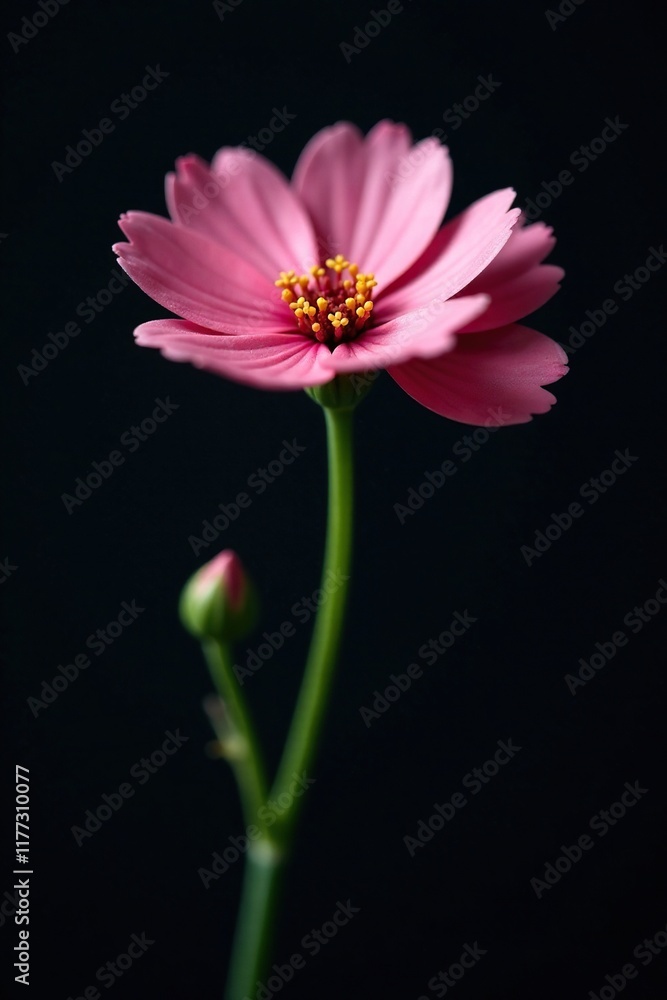 Delicate gypsophila flower stem on dark background, delicate, stem Delicate gypsophila flower stem on dark background, delicate, stem