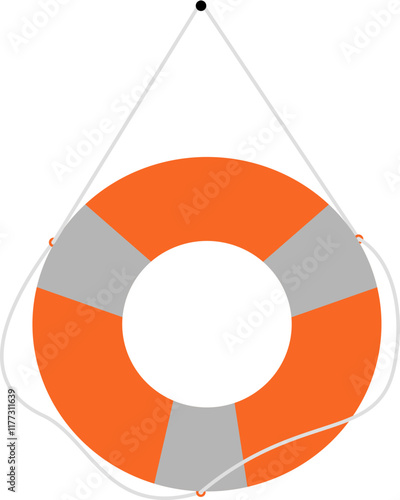 Marine safety lifebuoy symbol cartoon
