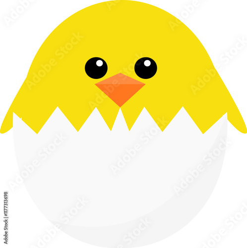 Chikens In Eggs Illustration