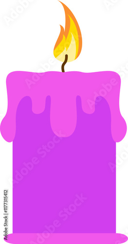 Burning Wax Candle