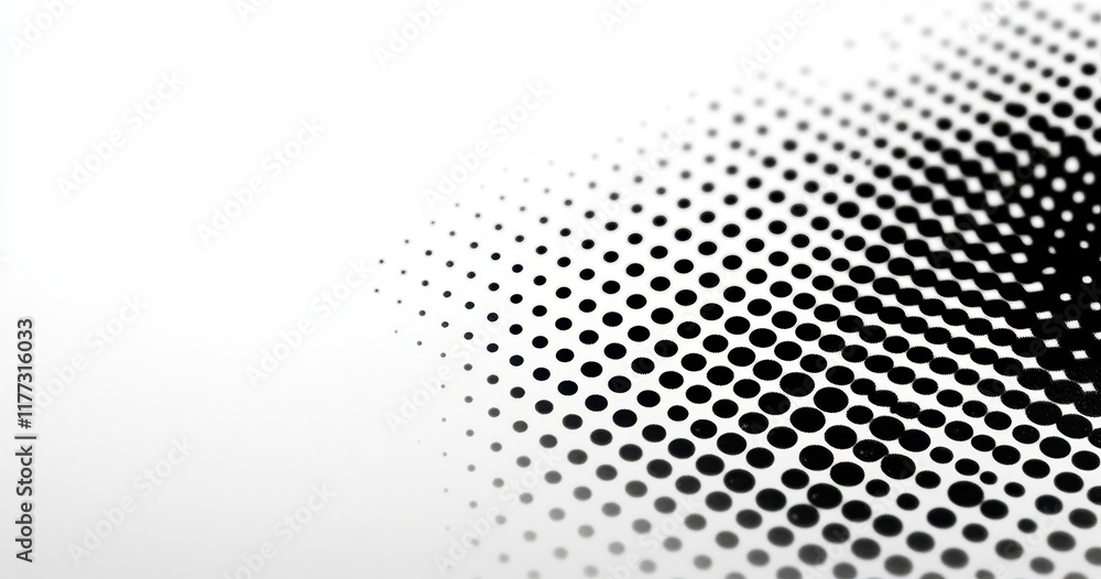 Abstract Black and White Dot Pattern on White Background Abstract Black and White Dot Pattern on White Background