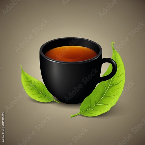 cup of tea with leaves