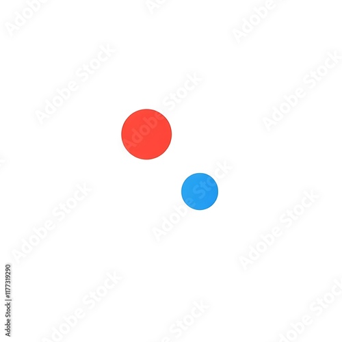 Free Download Red and Blue Circles Minimalist Design  - GFXLoad