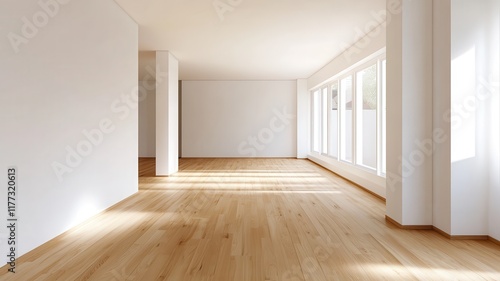 Minimalist 3D Rendered Living Room: A Modern Stock Photo for Stylish Interiors and Design Inspiration