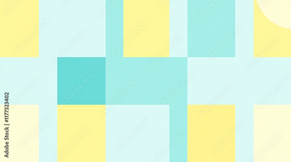 Fototapeta premium Pastel Geometric Abstract: Soft, calming pastel hues in a geometric abstract design. Perfect for backgrounds, presentations, or branding.
