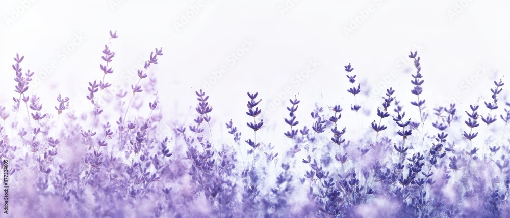 Lavender flowers blooming in a field Lavender flowers blooming in a field