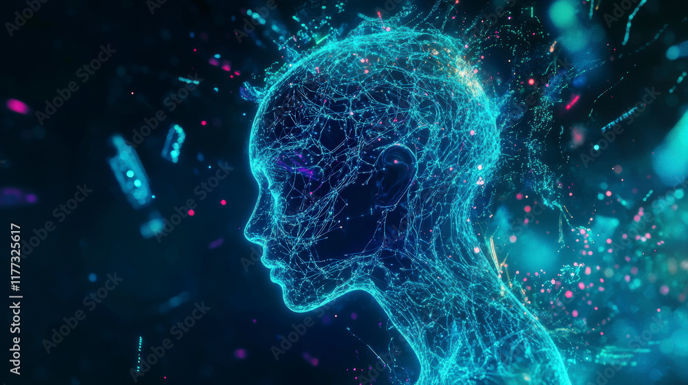 Futuristic Abstract Design of a Neural Network Concept Futuristic Abstract Design of a Neural Network Concept