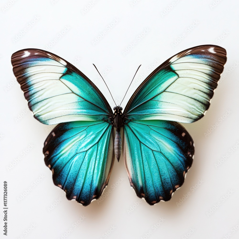 Fototapeta premium a butterfly with blue and white wings