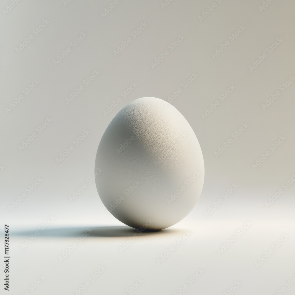 close up of a white egg on white background close up of a white egg on white background