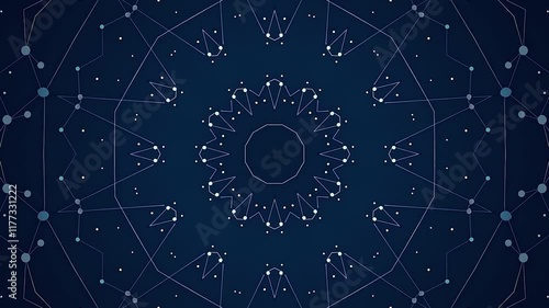 light science connection video tech mandala pattern video background