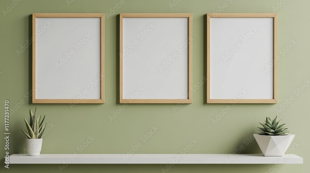 empty wooden frames hanging on a beige colored wall. The frames are modern and stylish. The frames cast a small shadow
empty wooden frames hanging on a beige colored wall. The frames are modern and stylish. The frames cast a small shadow