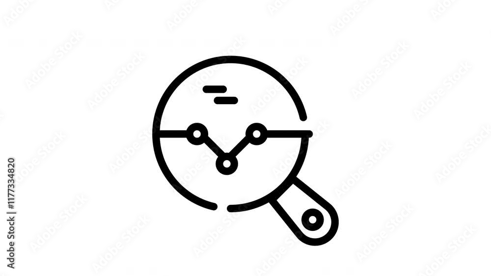 Icon line motion graphic app search Icon line motion graphic app search
