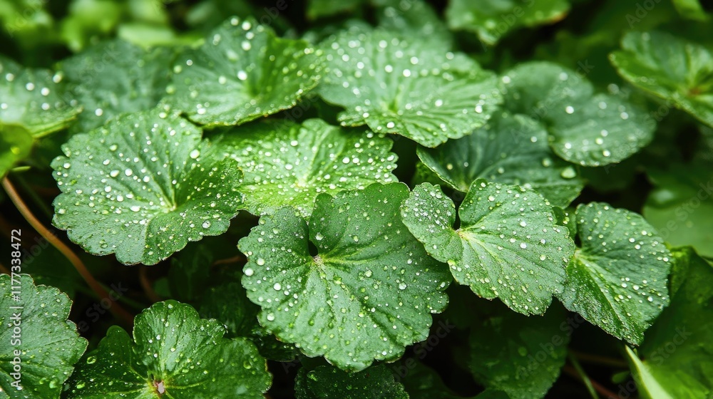Close-up of dewy green leaves in a tranquil garden, symbolizing nature's purity and the beauty of an ecologically clean space. Close-up of dewy green leaves in a tranquil garden, symbolizing nature's purity and the beauty of an ecologically clean space.