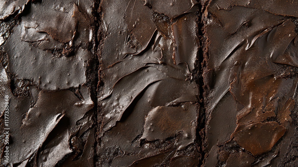 Close-Up Shot of Soft and Gooey Chocolate Brownie with Nuts, Emphasizing the Rich Texture in High Angle Perspective for Culinary Delights Close-Up Shot of Soft and Gooey Chocolate Brownie with Nuts, Emphasizing the Rich Texture in High Angle Perspective for Culinary Delights