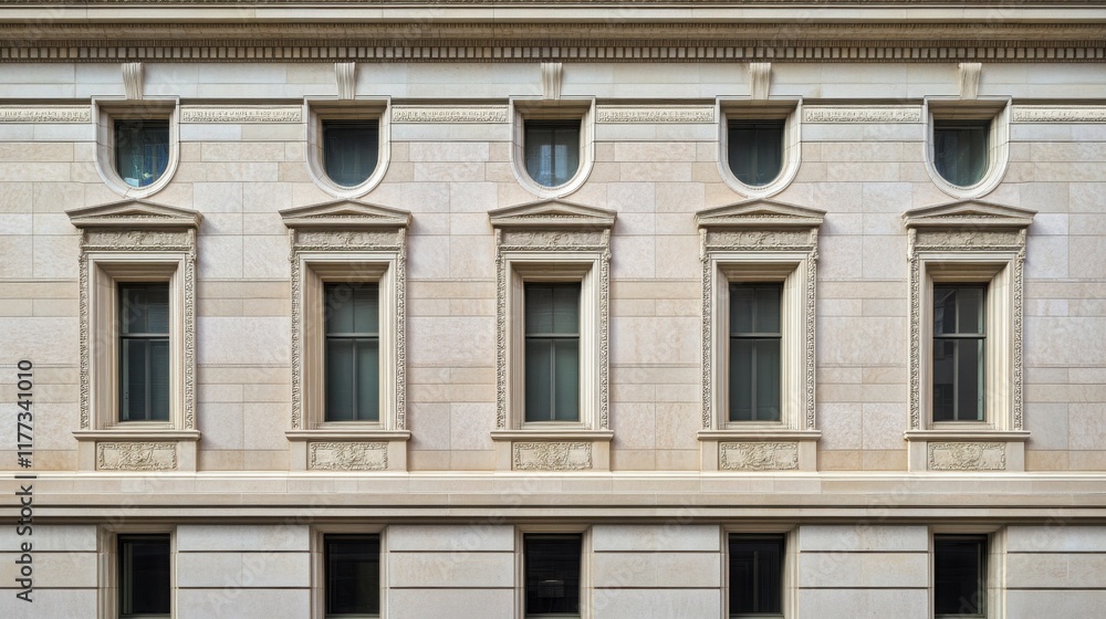 Fototapeta premium Federal Reserve building facade showcasing the architectural grandeur and historical significance of a key financial institution, embodying stability and economic stewardship.