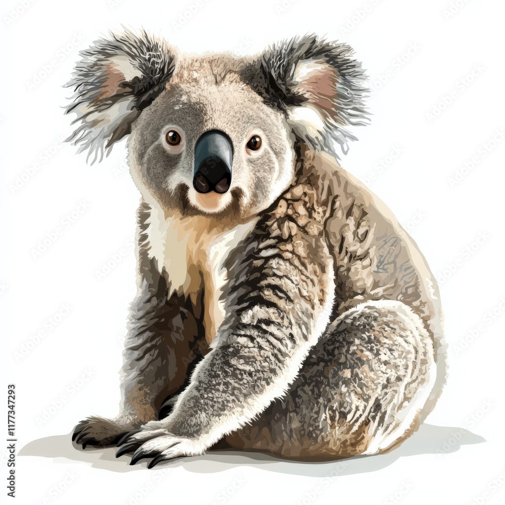 A vector illustration of a koala bear A vector illustration of a koala bear