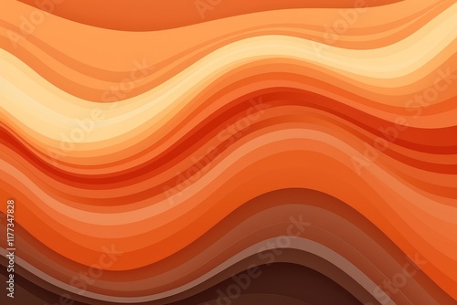 orange abstract line wave background illustration