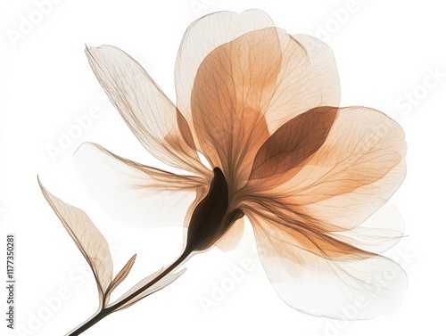 x-ray image of a blooming magnolia flower