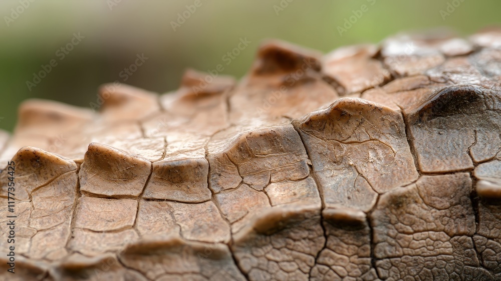 Close-up View of Textured Scales on a Reptile Showcasing Nature's Intricate Patterns and Colors